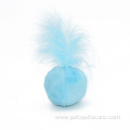 Sounding catnip multicolor bell feather cat paw toy